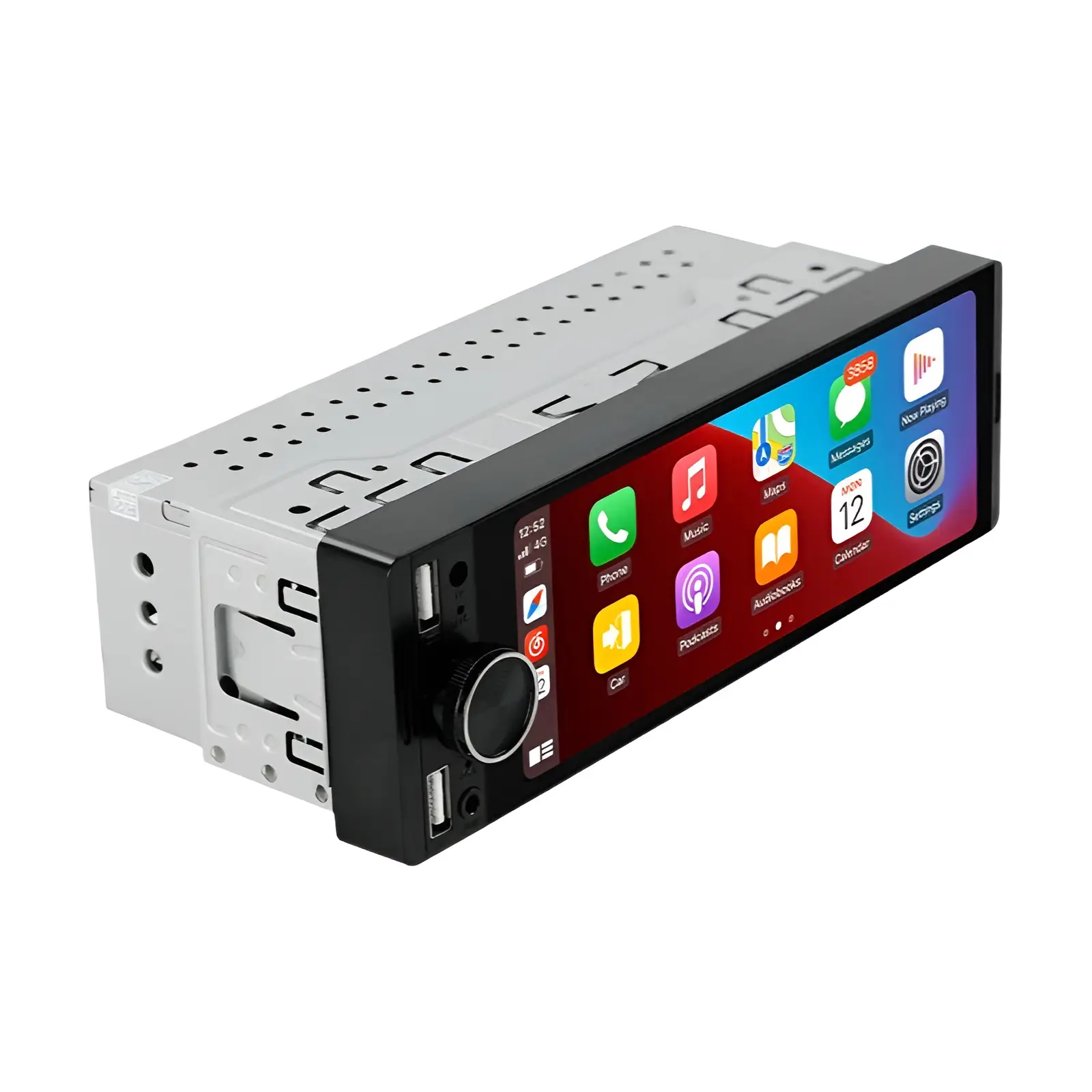1DIN Universal MP5 6.86-Polegada Rádio do carro Suporte Carplay sem fio Android AUTO AUX USB SWC BT Reprodutor de vídeo multimídia com tela sensível ao toque
