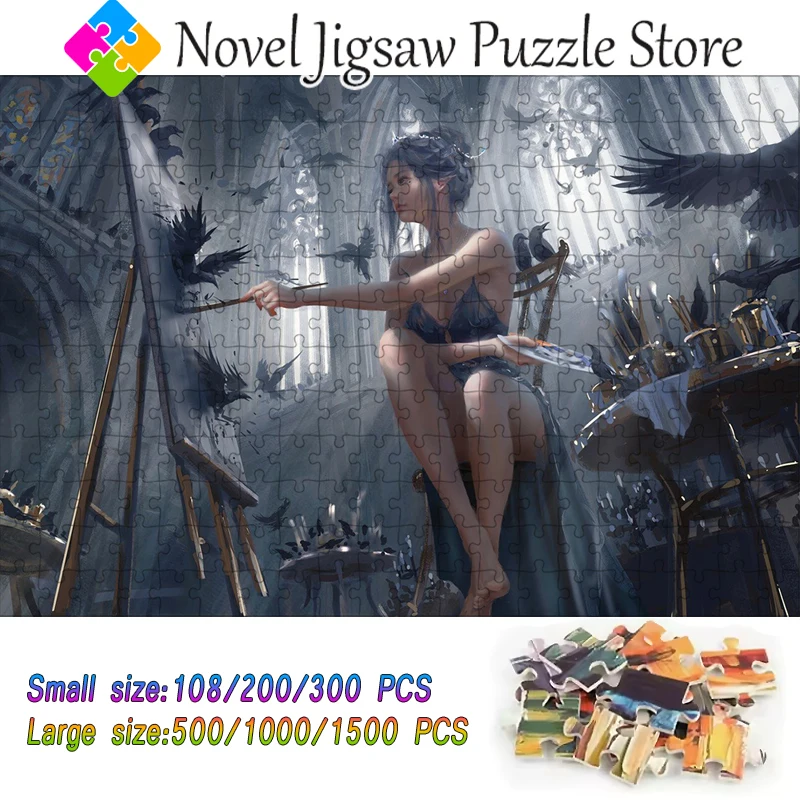 

Animation Character Ghost Blade Series Puzzle 108/200/300/500/1000/1500 Pieces Jigsaw Puzzles Handmade Gift Wall Art Decoration