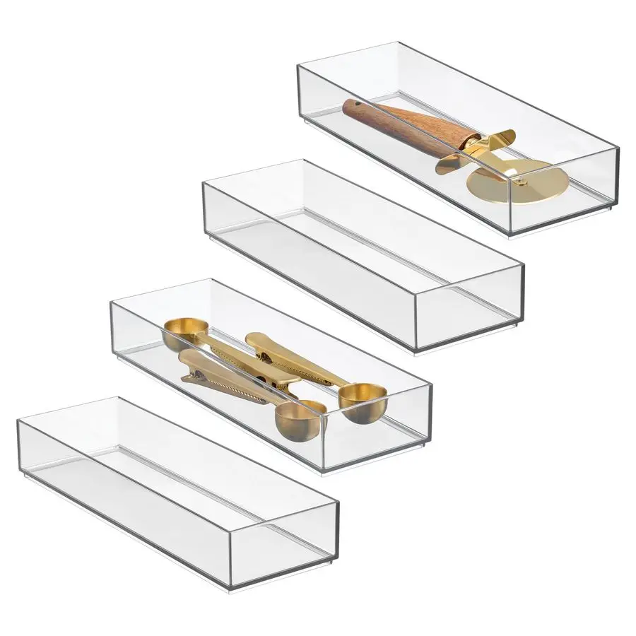 

Органайзеры Clarity для кухни и ванной комнаты: для столовых приборов, лопаток, кухонных гаджетов, большой набор из 4 штук