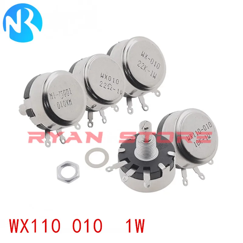 1PCS WTH118 1A 2W Single-Turn Wirewound Potentiometer WX110 010 1W  22R 100R 470R 1K 2.2K 3.3K 5.6K 6.8K 22K 33K 47K 220K 330K