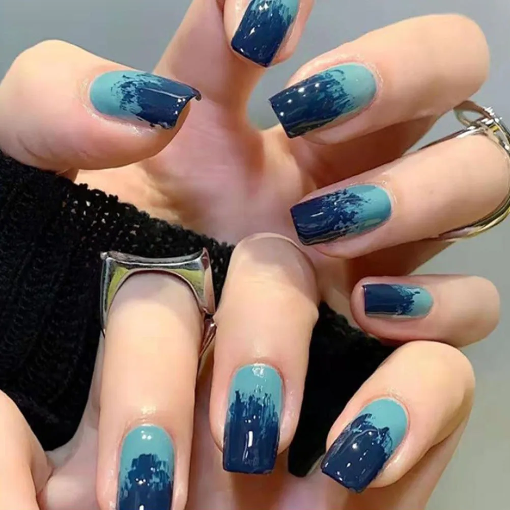 

NOLITOY 2pcs Nail Art Brush Set for Manicure Painting Drawing Pattern Salon Practice Metal Rod Accessory