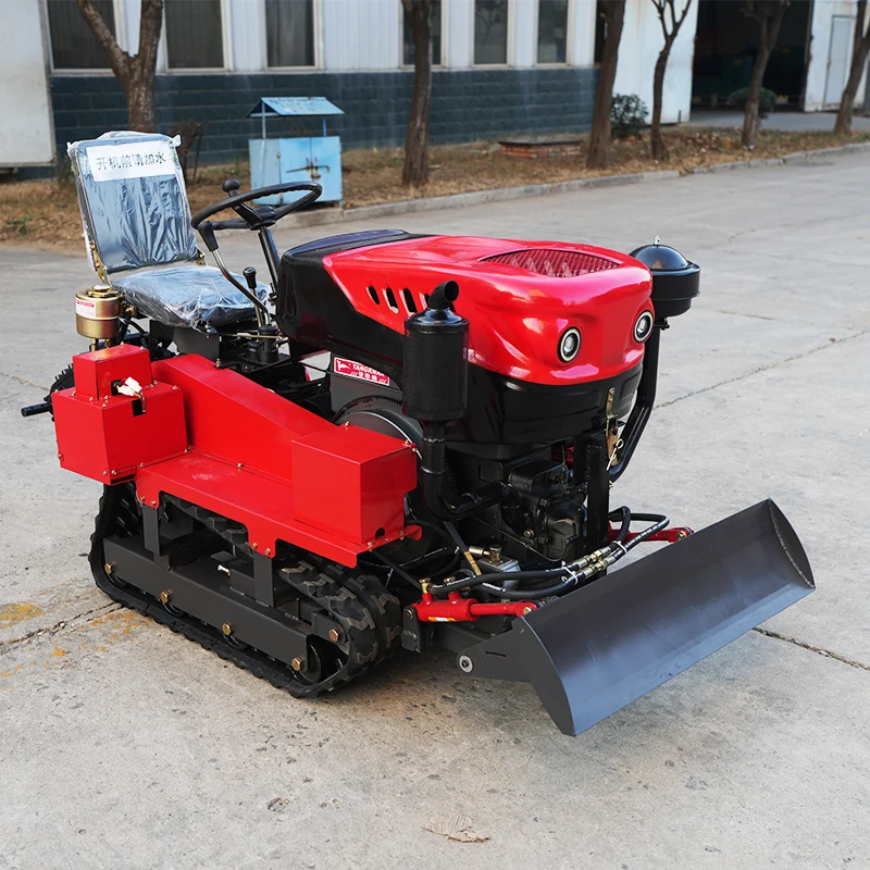 Hot Selling Zhongmei 25 HP 1GZL-100 Agricultural Track Water Land Dual-Purpose Mini Self Propelled Ga soline Tiller Cultivator