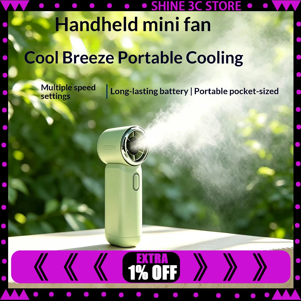 VNEEDTUTU MINI Portable Handheld Small Fan 100 Th Gear Stepless Gear Shifting Handheld Fan Fully Charged For 3 Hours For Gifts