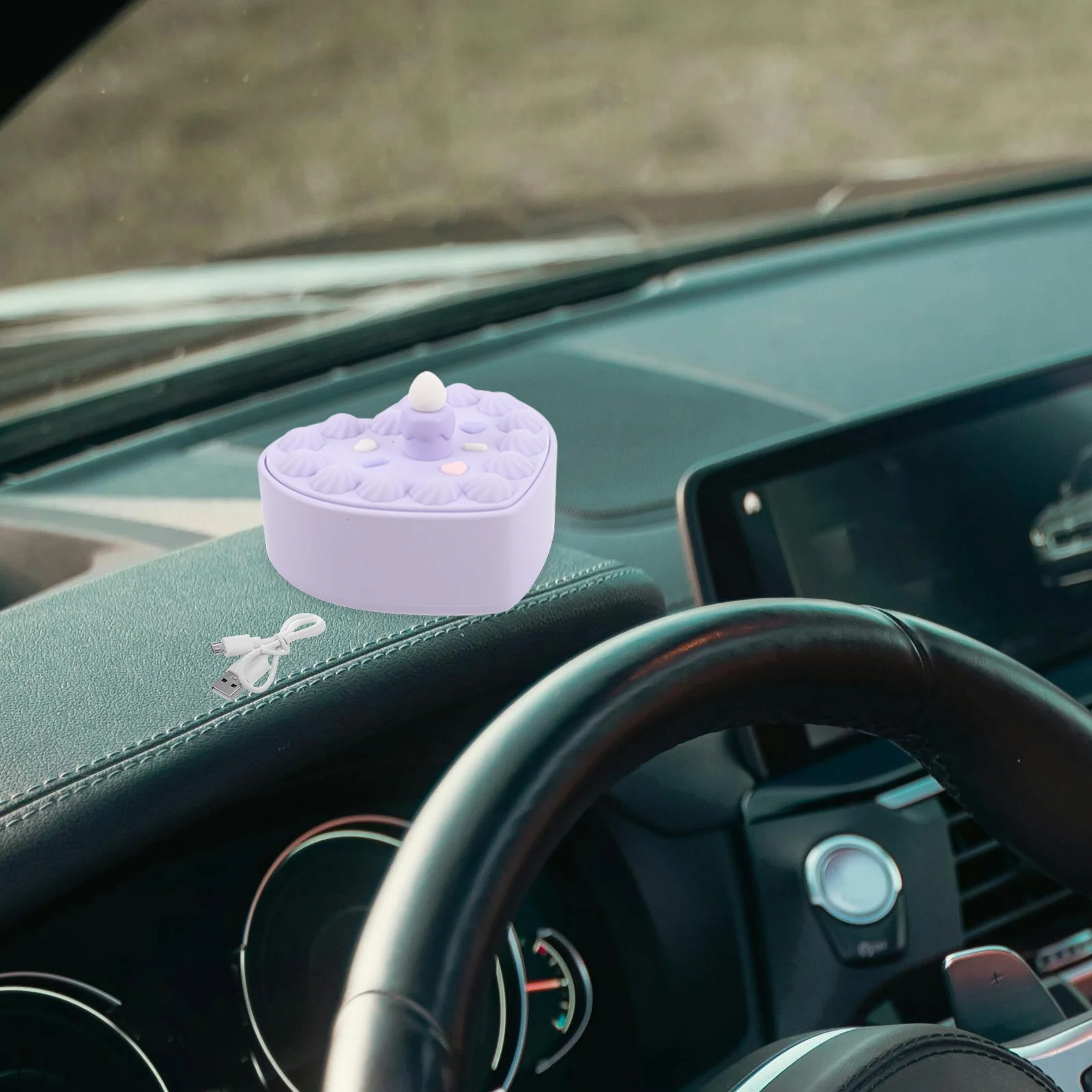 

Wireless Heart Cake Car Speaker Portable Rechargeable Cute Compact Loud Sound with Cake Wireless Speaker