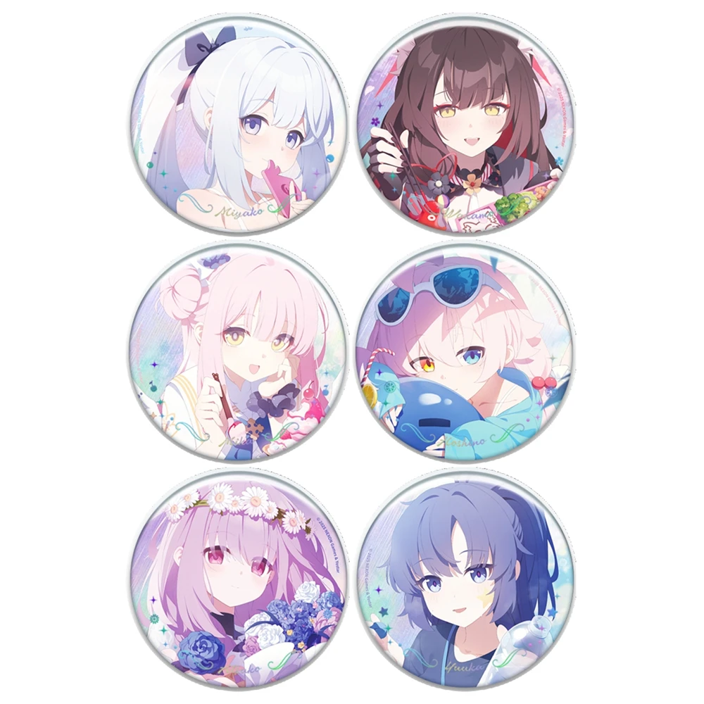 

58 мм игра синий архив TSUKIYUKI MIYAKO Kosaka Wakamo Takanashi Hoshino косплей костюм значок булавка SPTE жесть брошь ﻿ Опора