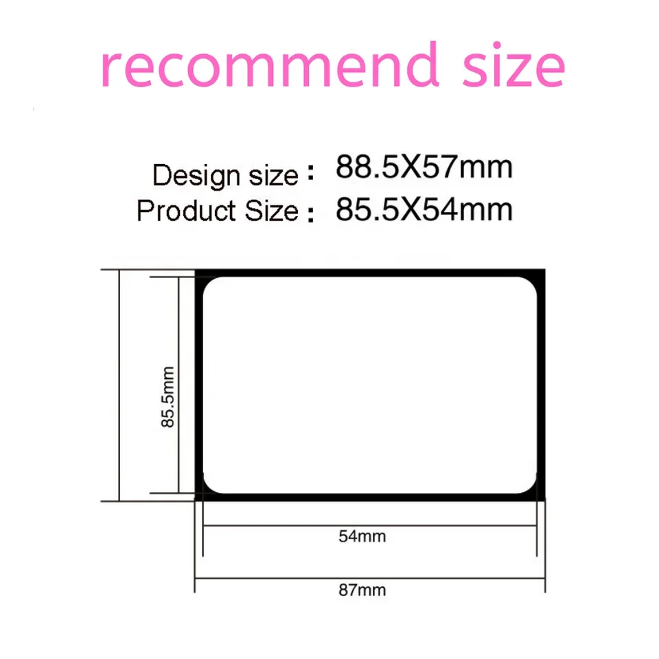 บัตรพีวีซีใสแบบกำหนดเอง 200 ชิ้น 500 ชิ้น บัตรพลาสติกกันน้ำสำหรับธุรกิจ ขอบมน ด้านหนึ่งเพิ่มหมึกสีขาว