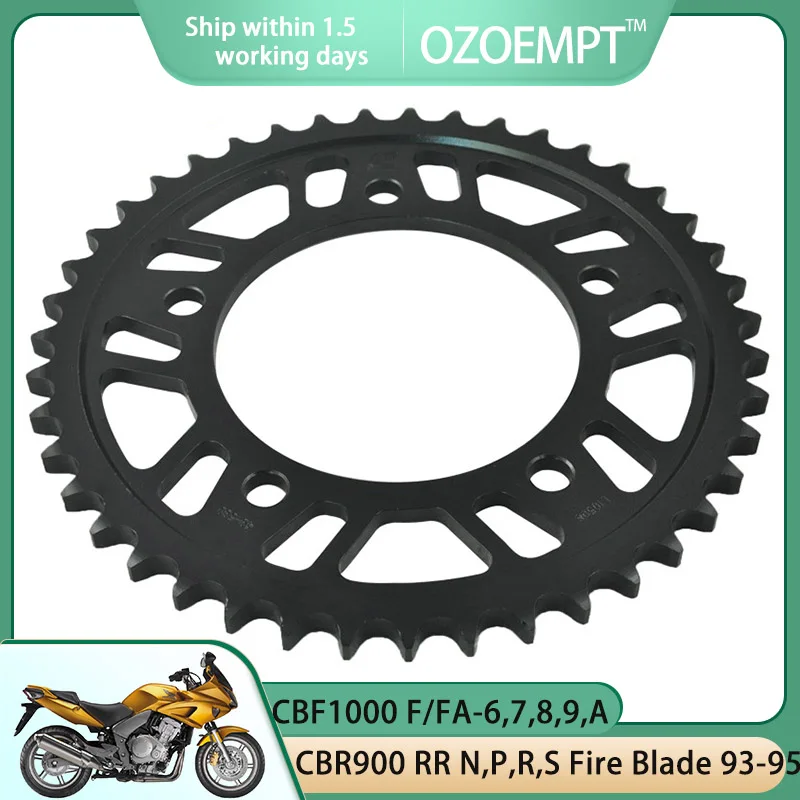 

OZOEMPT 530-43T Motorcycle Rear Sprocket Apply to CBR900 RR N,P,R,S Fire Blade 93-95 CBF1000 F/FA-6,7,8,9,A 06-10