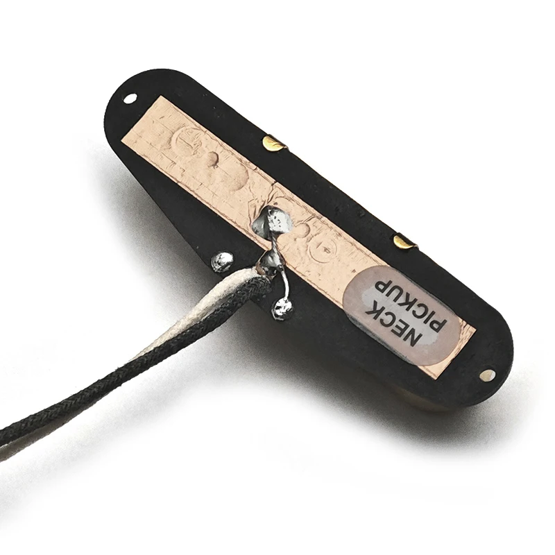 Alnico 2 Staggered ST Style Electric Guitar Pickup with Open Brass Cover Fiber Bobbin ST Pickup Vintage Style