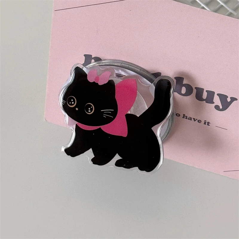 

Корейский симпатичный мультяшный розовый бант кошка магнитный держатель зажим для телефона Подставка держатель для iPhone для планшета Magsafe Smart Tok