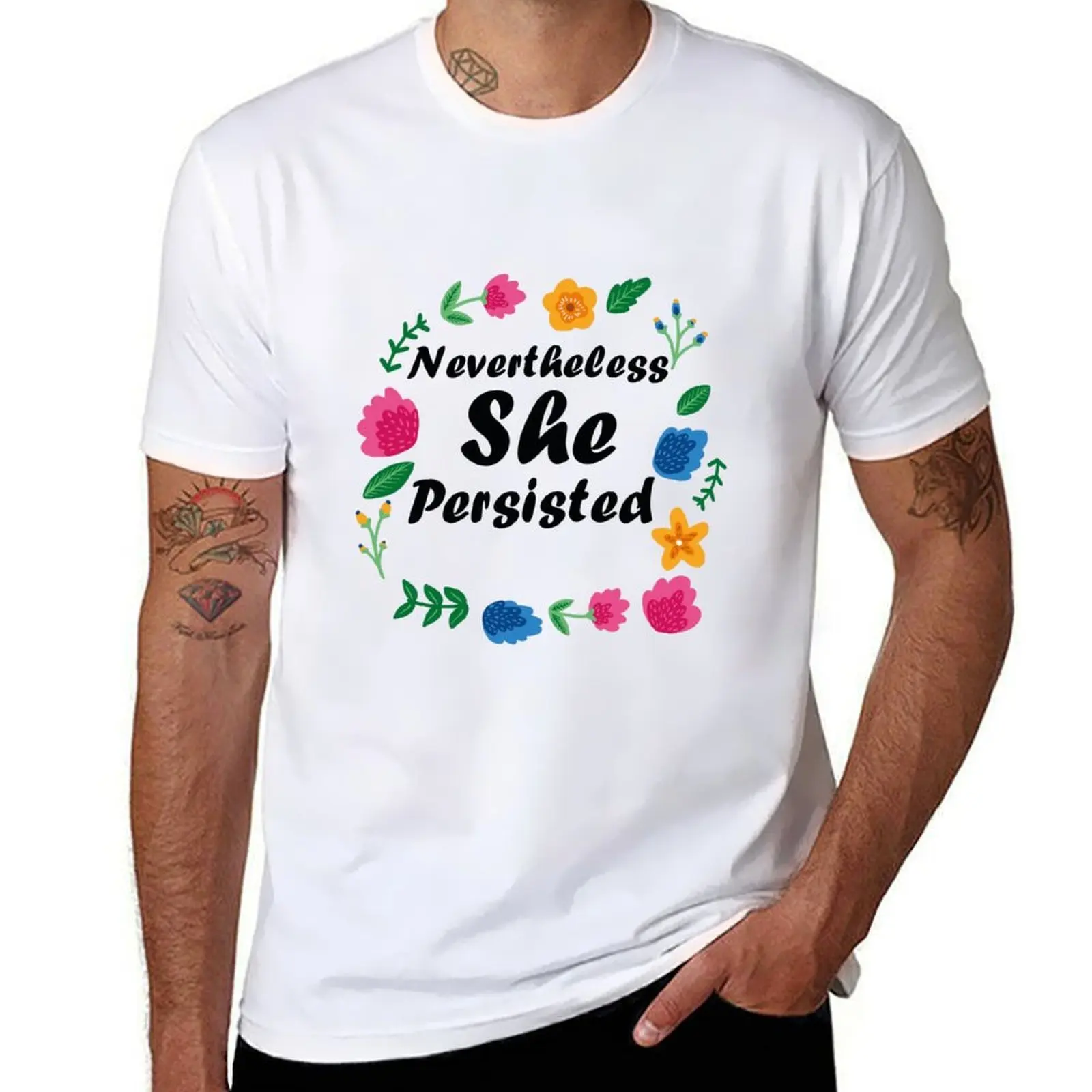 

Nevertheless She Persisted T-Shirt Fashion Simple Casual Tee Shirt