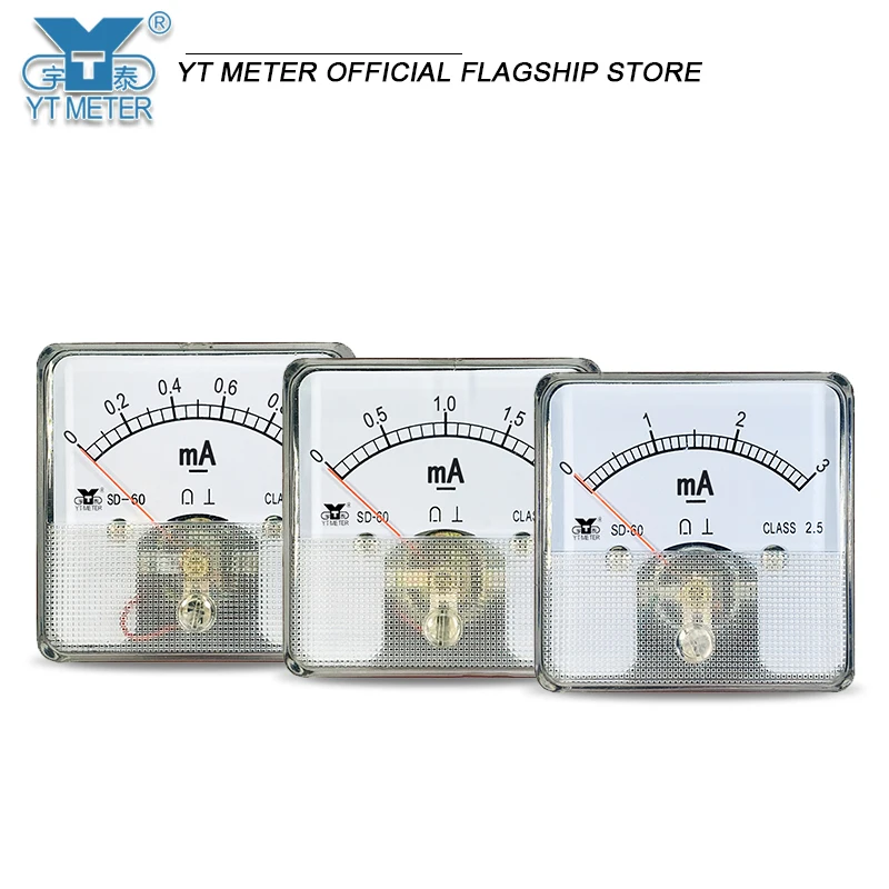 SD60 DC milliammeter 1mA 5mA 10mA 20mA 30mA Pointer ammeter DC DH60 CZ60