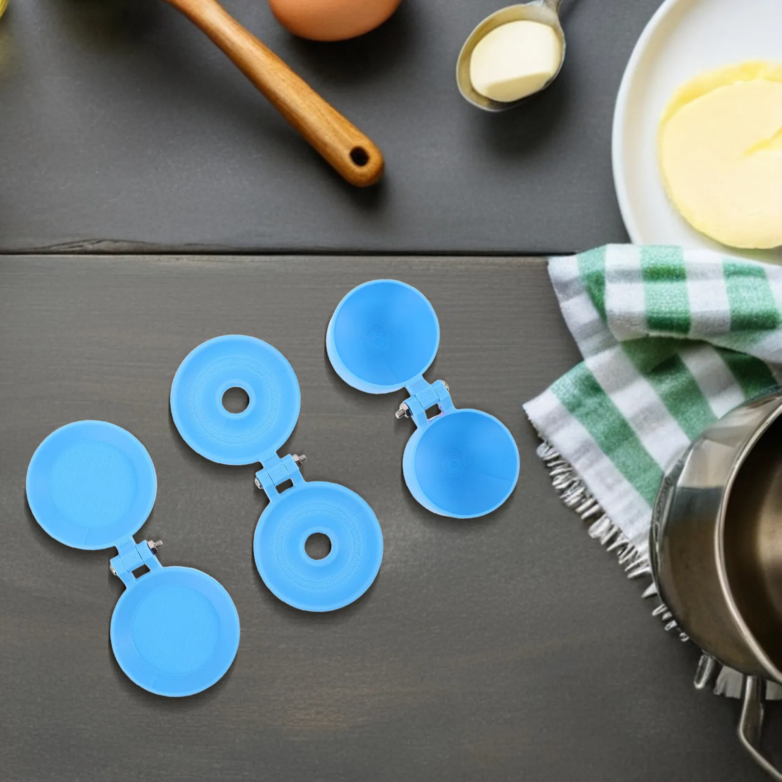 3Pcs Plastic Donut Cake Pan Set Baking Mold Cookie Biscuit Mould Round Non-Stick Doughnut Making Mold Reusable Oven Safe Pla