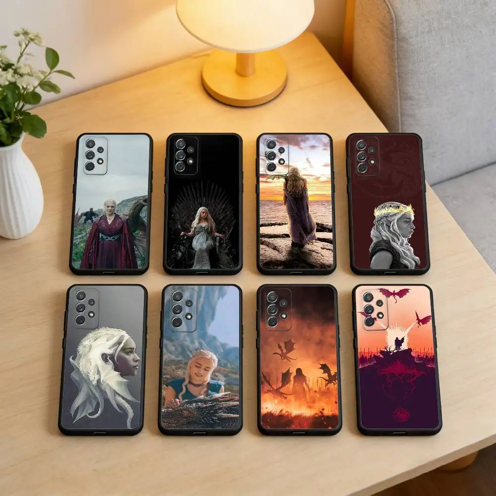 

Чехол для телефона Dragon Mother T-Thronesa для Samsung Galaxy A73, A72, A71, A70, A53, A52, A51, мягкий силиконовый черный чехол