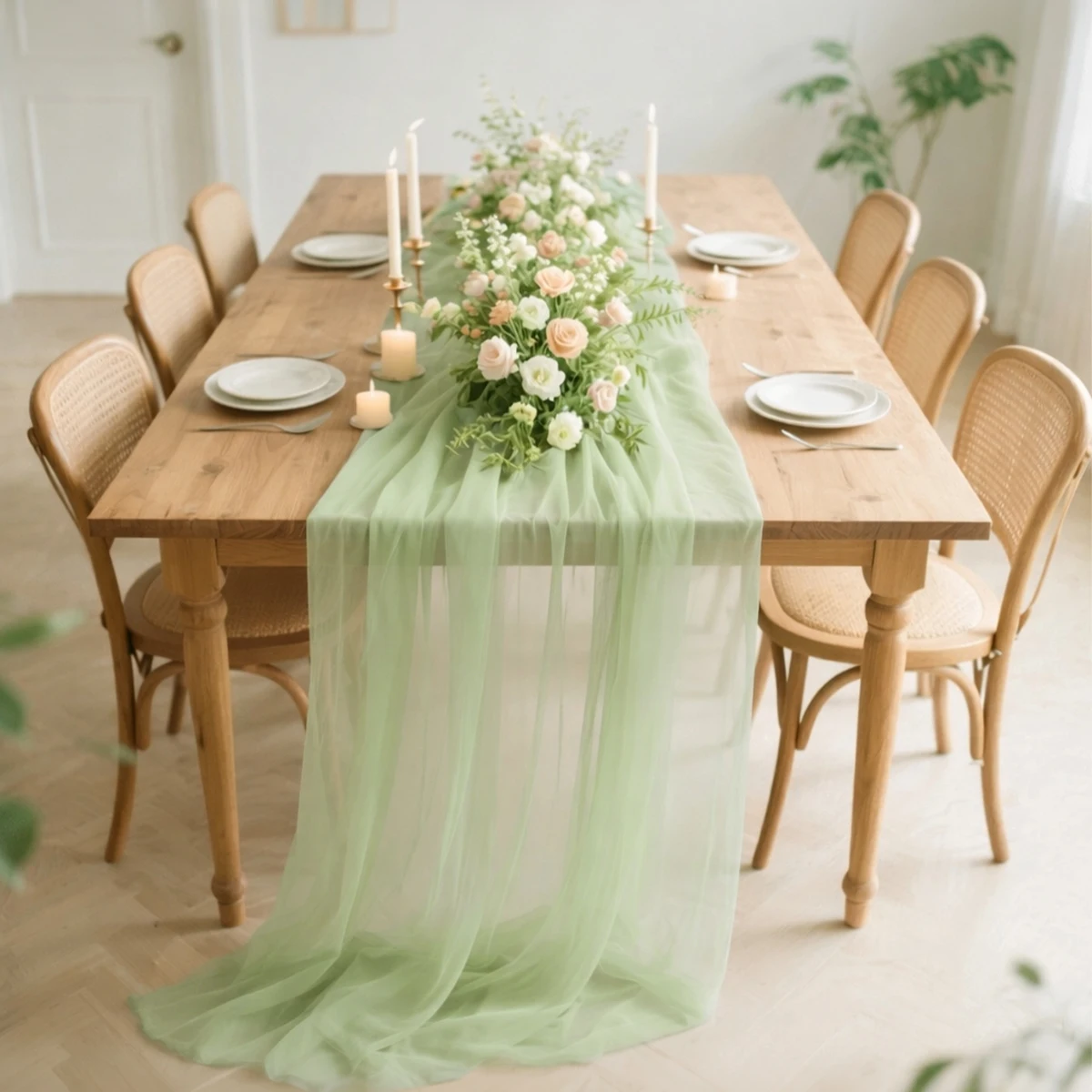 Halbtransparenter Tischläufer  – Christmas Table Runner Bewertung und Preis