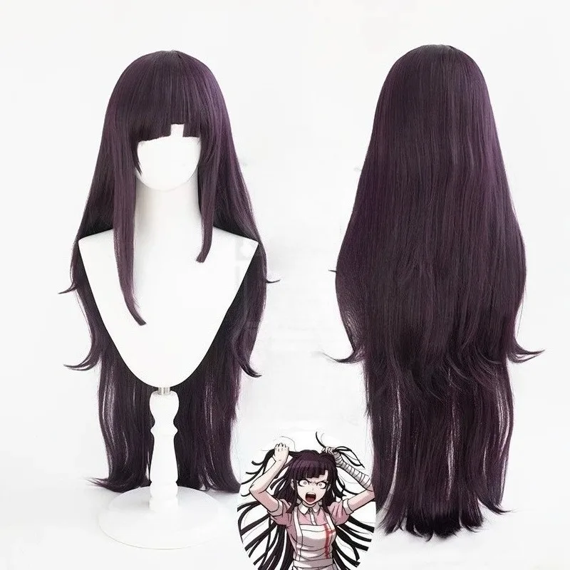 Game Mikan Tsumiki Cosplay Costume Pink Shirt Blue Skirt White Apron Full Set for Women Role Play Outfit Theme Party view 6