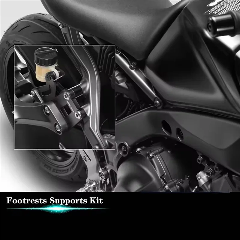 

New Motorcycle Accessories For MT09 FZ09 MT-09 MT 09 Rear Pedal Lowering Kit EVO Passenger Footrests Supports Kit-A02G