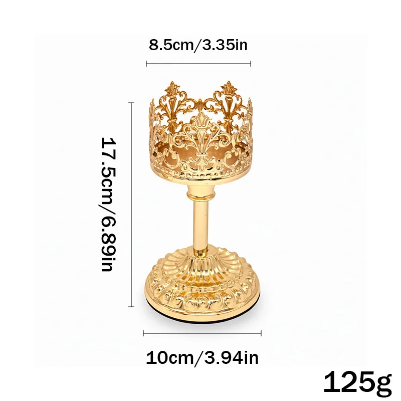 For Wedding For Christmas Crown Candle Holders Secure Base Candle Holder Set Candle Holder Electroplated Finish