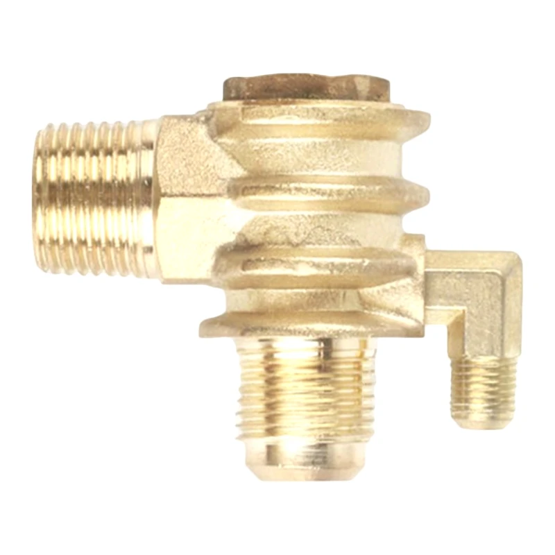 

3-Way Air Compressor Check for Valve Zinc Alloy Male Threaded Tube Connector Pneumatic Tool Replacement Parts Durable