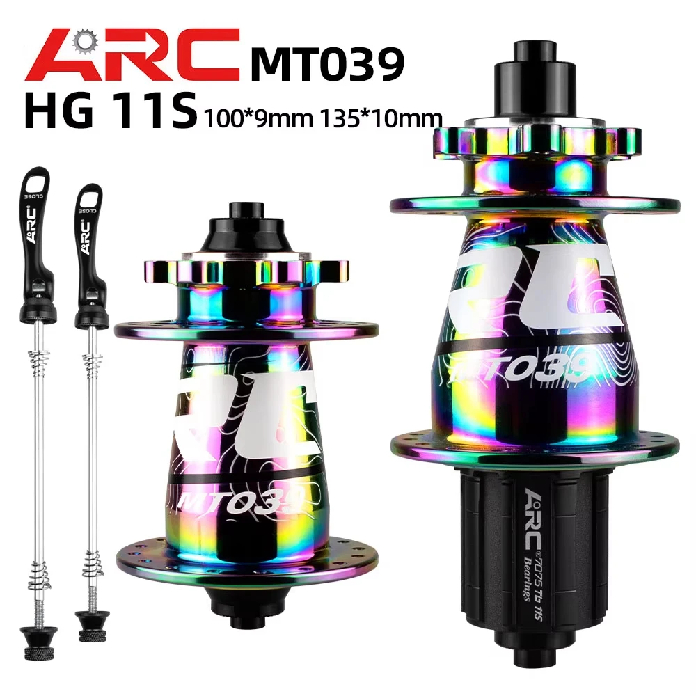 

ARC MT039 MTB Mountain Front Rear Bike Hubs 32H 6 Bolts Disc Bicycle Hub QR Thru 135mm 142mm HG XD MS 11 12 V Wheel Hub-Colorful