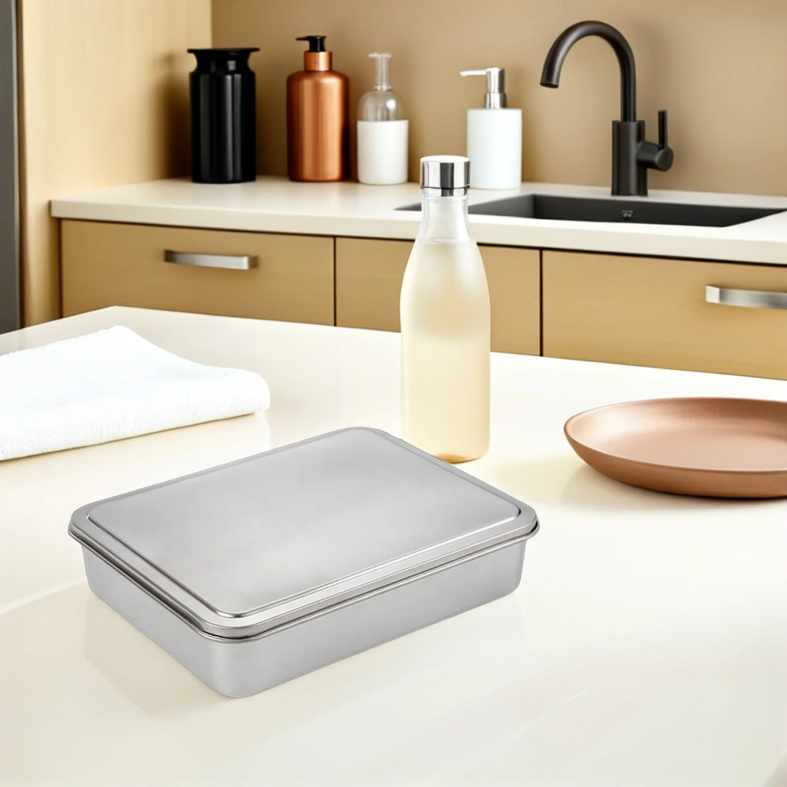 

1 комплект, форма для торта Tiramisu из нержавеющей стали, коробка для выпечки с антипригарным покрытием, большая емкость, бытовой футляр для хранения десертов для мусса, шоколада