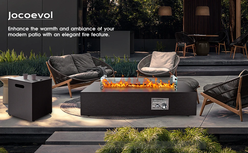 ارتفاع درجة الحرارة مقاومة 28 بوصة مربع سبليت النار الجدول الزجاج حاجز الرياح سهلة التركيب دعم مستقر تصميم سبليت مقاومة الطقس