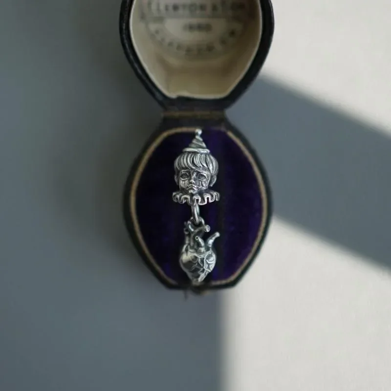 2025 Clown Heart Tooth Earring Element Dark Style
