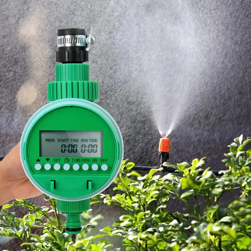 Electronic Automatic Irrigation Timer Plant Watering Control Device with Display Garden Intelligent Valve Watering Outdoor Spray