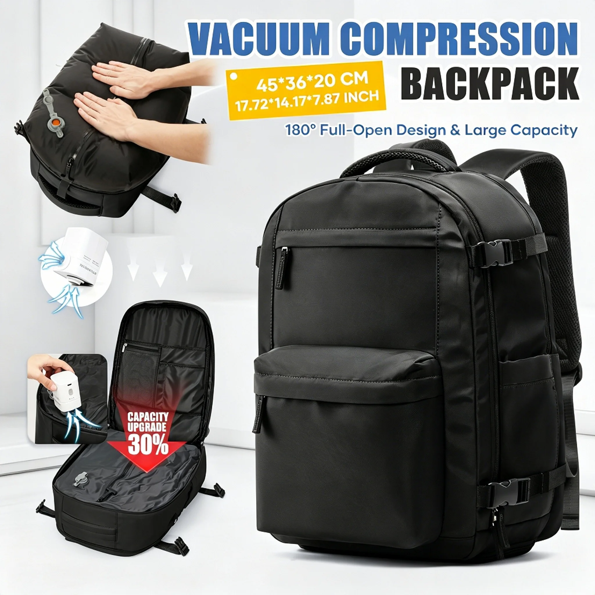 Vacuum Backpack EasyJet 45x36x20 Airplane Cabin Backpack Vac