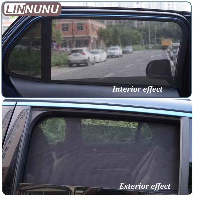 Linnunu for Lynk & Co 08 Em-P 2026 2025 Car Sunshade Magnetic Mesh Curtain Side Window Sun Shade Uv Protection Visor Accessories view 3