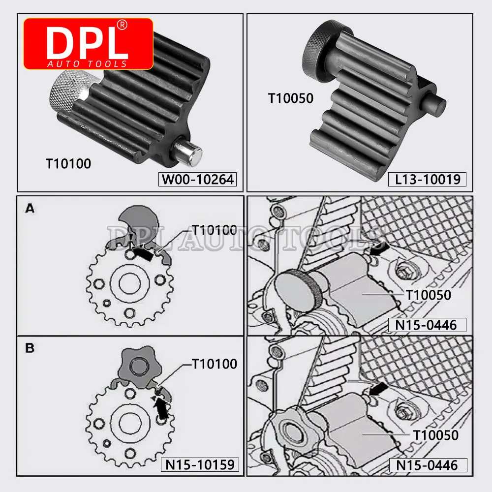 7pcs Timing Tool Audi Common Rail Pump Nozzle Timing Belt Change Tool 1.2,1.4,1.9,2.0TDI General Diesel Engine Timing