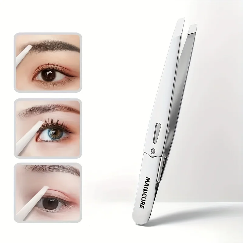 1pc Pinzette per sopracciglia ipoallergeniche in acciaio inossidabile per uso domestico e professionale per impieghi gravosi