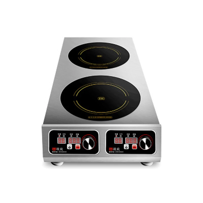 Коммерческая индукционная плита, индукционная плита с двойной плитой, высокая мощность, 3500 Вт, печь, индукционная машина для приготовления лапши