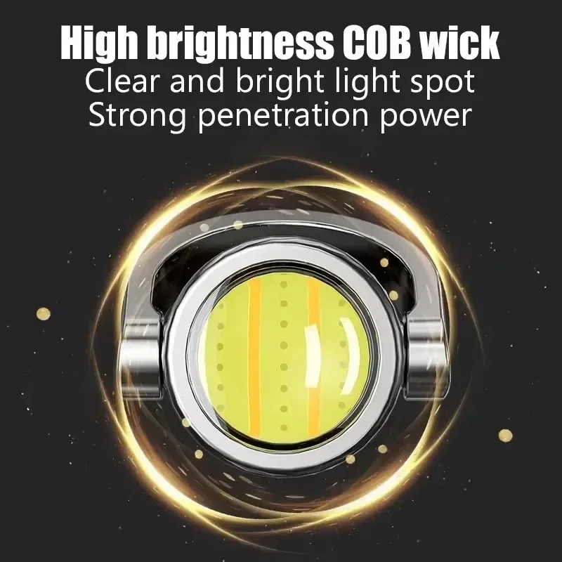 Pop 1-5PCS Mini COB Ultra Bright Rechargeable LED Flashlight Keychain Portable Waterproof Camping Pocket Lamp Keyring Hanging Li