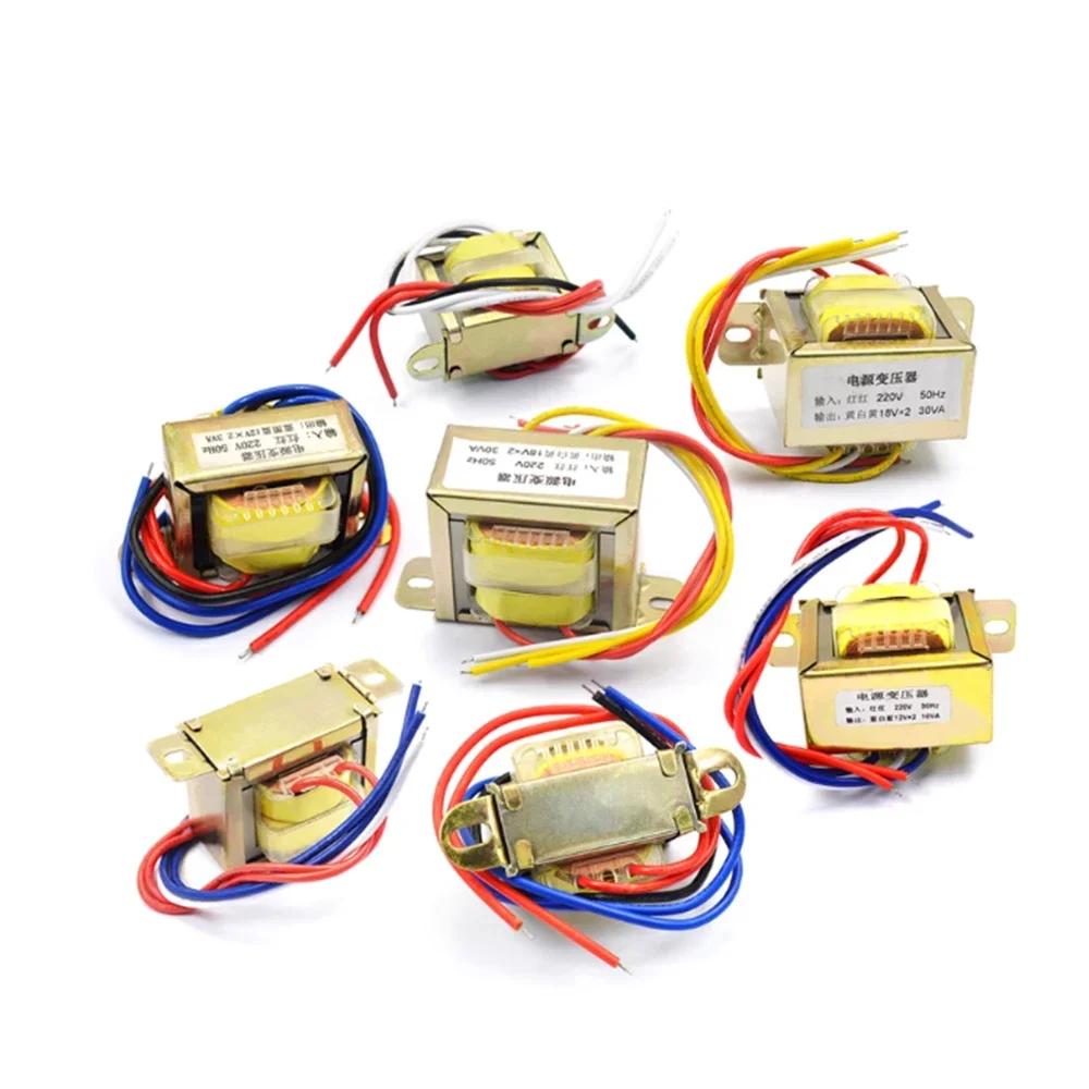 Power Transformer EI66/57/48 Rated Power 5W 10W 30W 50W AC 220V To AC Single/Double 9/12/15/24V 50Hz Low Frequency Transformer