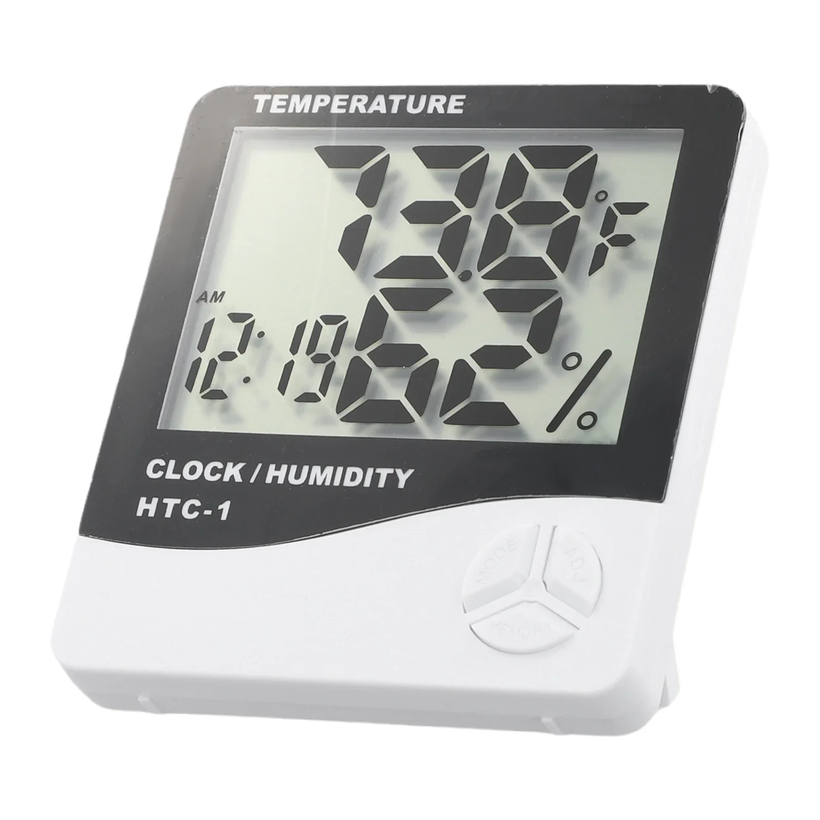 HTC1 Digital Room Thermometer  Indoor Hygrometer Humidity Meter Alarm Clock  Clear Display  Wide Temperature Range