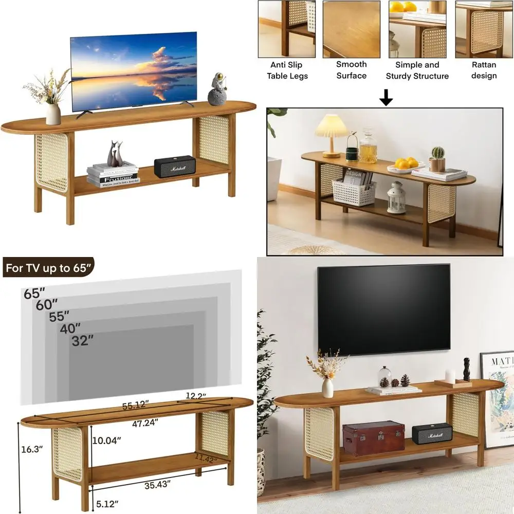 Bamboo Tv Stand For… - image