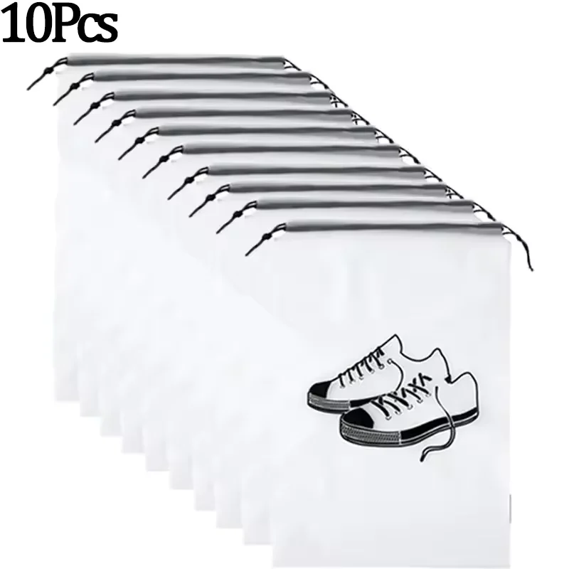 5/10Pcs Shoes Bags Portable Travel Waterproof Shoes Storage Bags Drawstring Travel Organizer Shoe Cover Pouch For Easy Packing