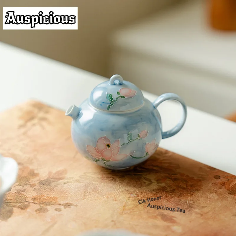 Hand-painted Magnolia Tea Set Complete Set Luxury Tea Ceremony Set Teapot And Tea Cup Set Chinese Tea Set Accessories Collection