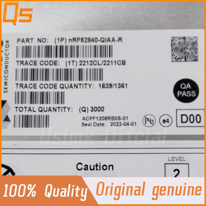 New Original NRF52840 NRF52840-QIAA-R QFN-73 wireless transceiver chip Bluetooth SOC microcontroller