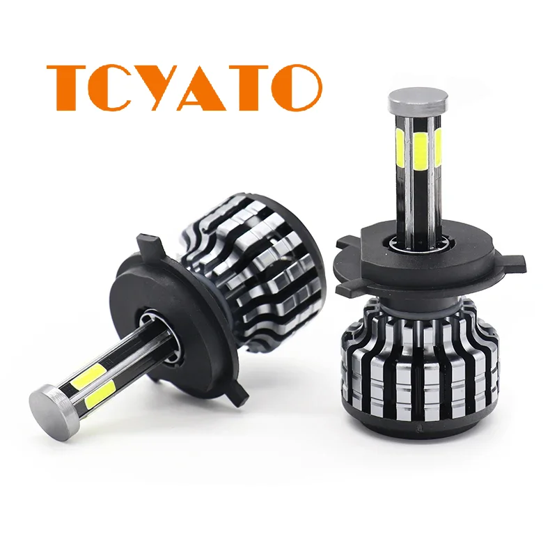 2PCS 6 Sides LED Car Headlight 3000K 6000K 8000K H11 H4 H7 H1 H3 9004 9005 9006 3D 360 Degree Auto LED Fog Light HB3 HB4 880