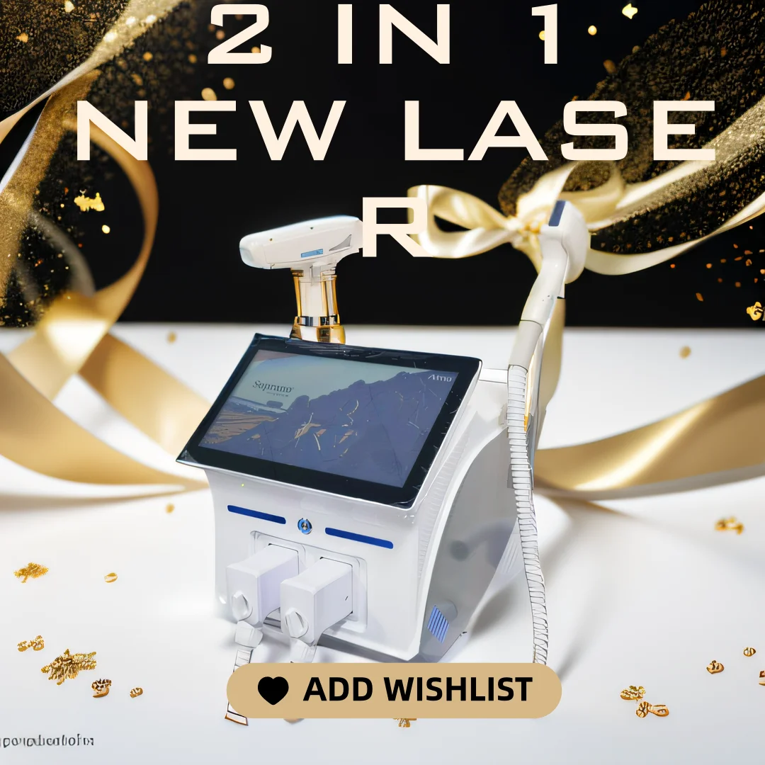 2in1  Diode Laser Ice Hair Removal Machine Salon Q Switch Nd Yag Picosecond laser Tattoo Removal Pigment Removal for Chloasma