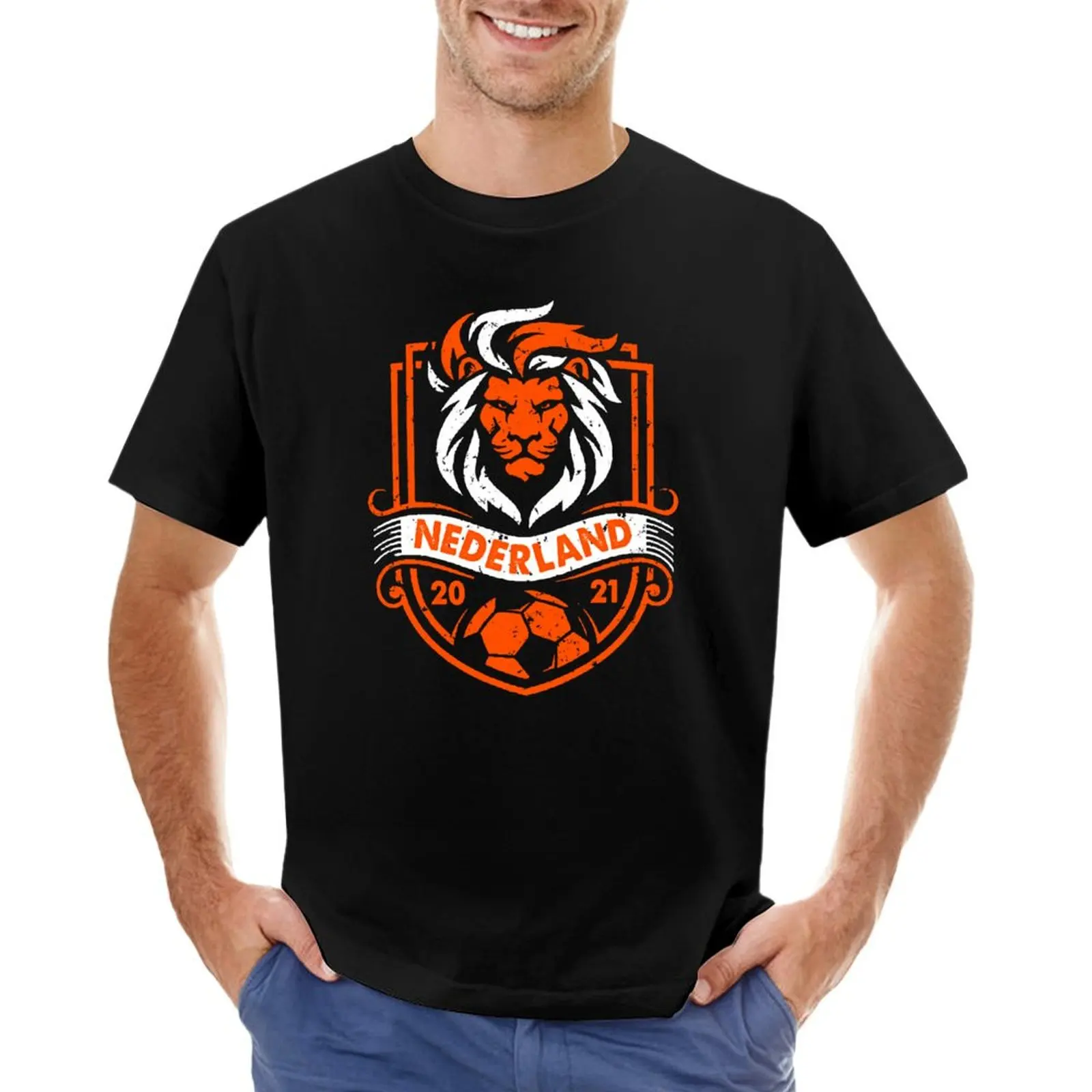 Nederlands Elftal T-Shirt plus size tops cute tops t shirt men 100℅ cotton