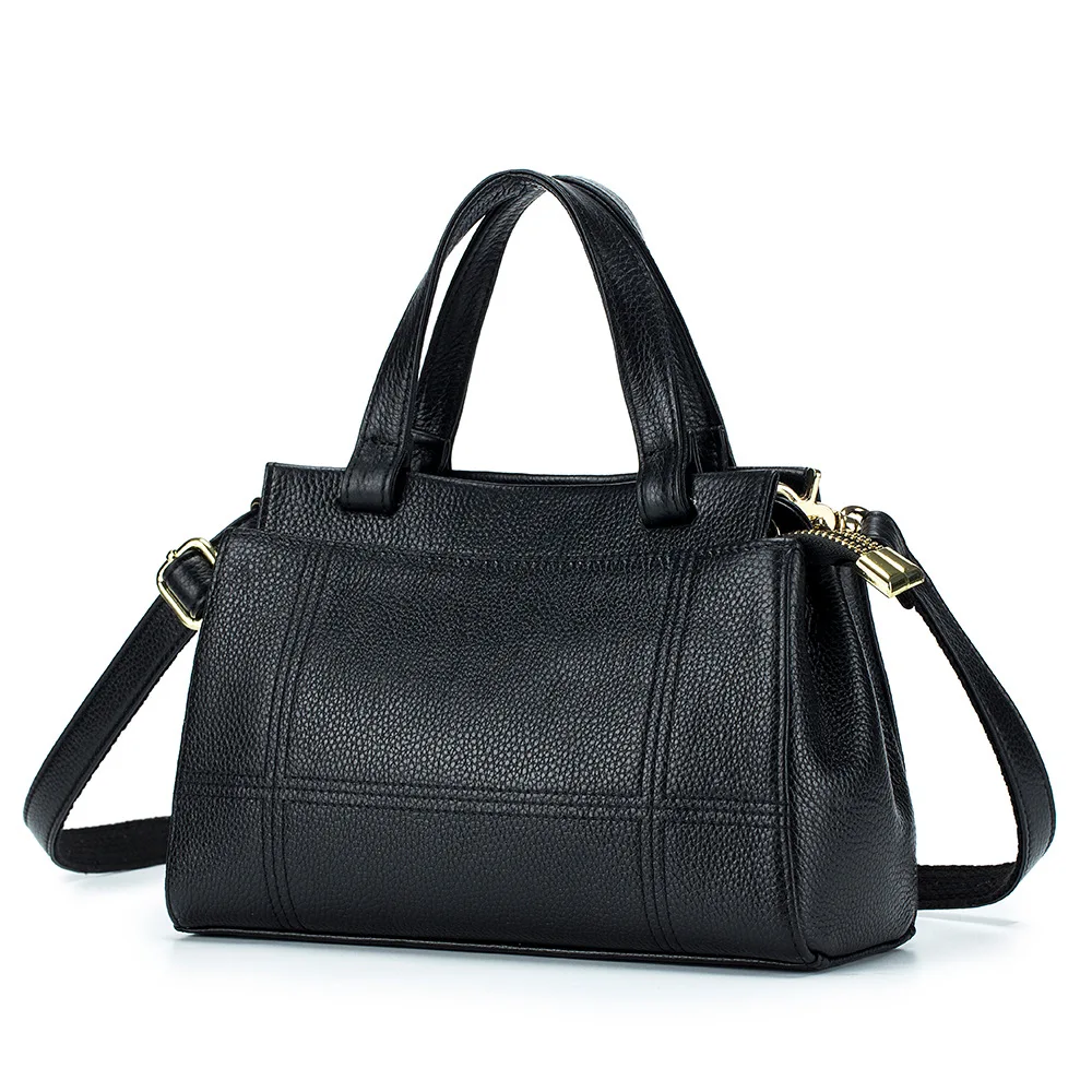 

New Vintage Solid Color Women Crossbody Bag High Quality Genuine Leather Women's Designer Handbag Shoulder Messenger Bag Purses