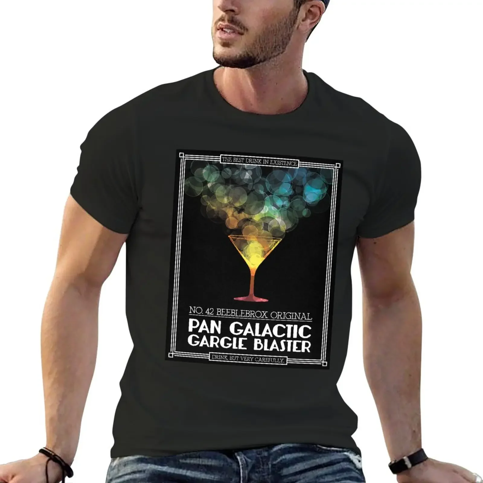 Pan-Galactic Gargle Blaster Poster T-Shirt funnys aesthetic clothes mens big and tall t shirts