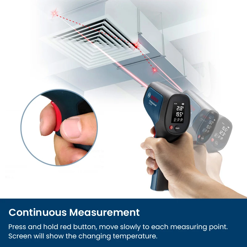 Termometro a infrarossi Bosch GIS 500-30 ℃-500 ℃ apparecchiature industriali HVAC apparecchiature elettriche misurazione della temperatura