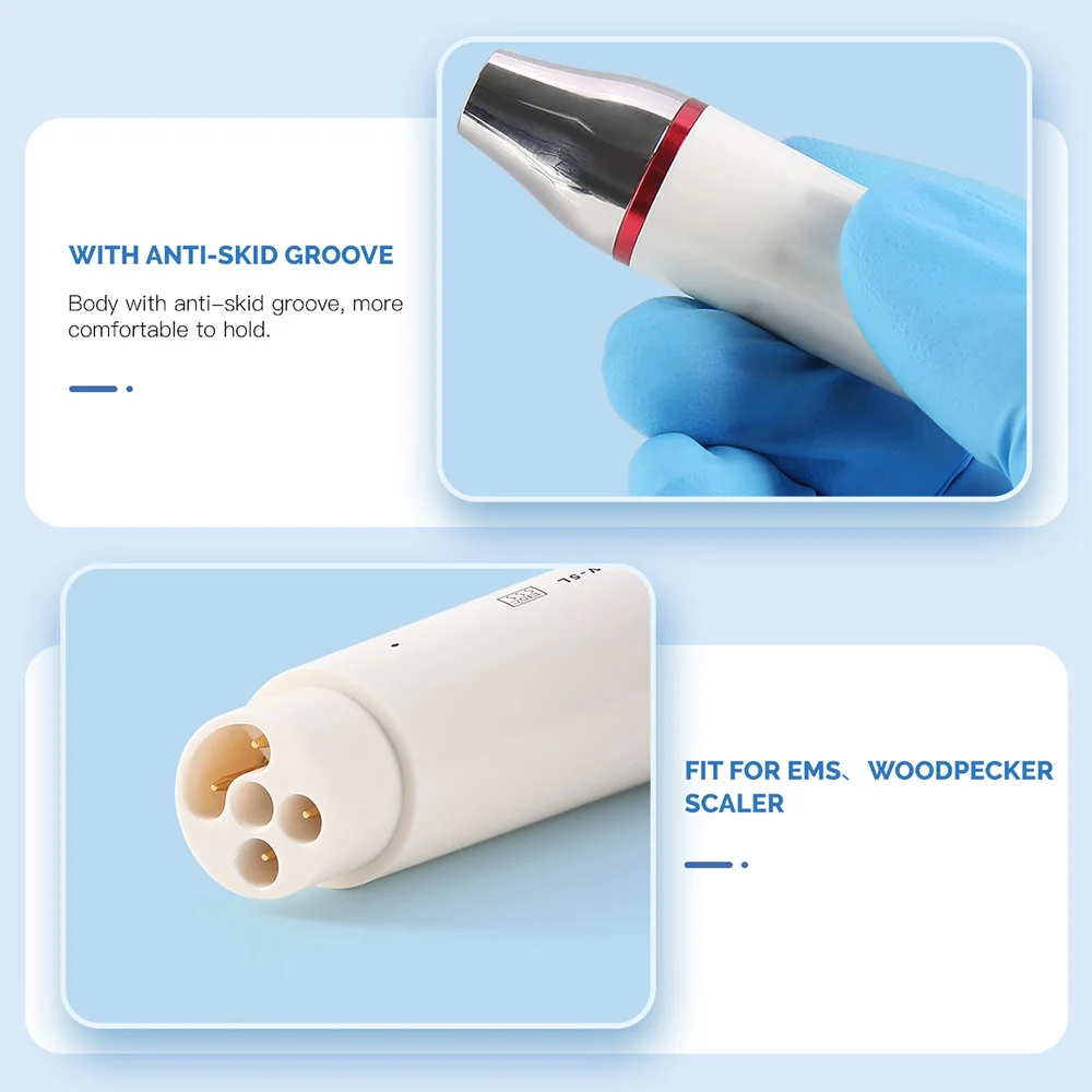 AZDENT New LED Light Ultrasonic Piezo Scaler Handpiece Fit For Woodpecker/EMS 135℃ High Temperature Sterilization