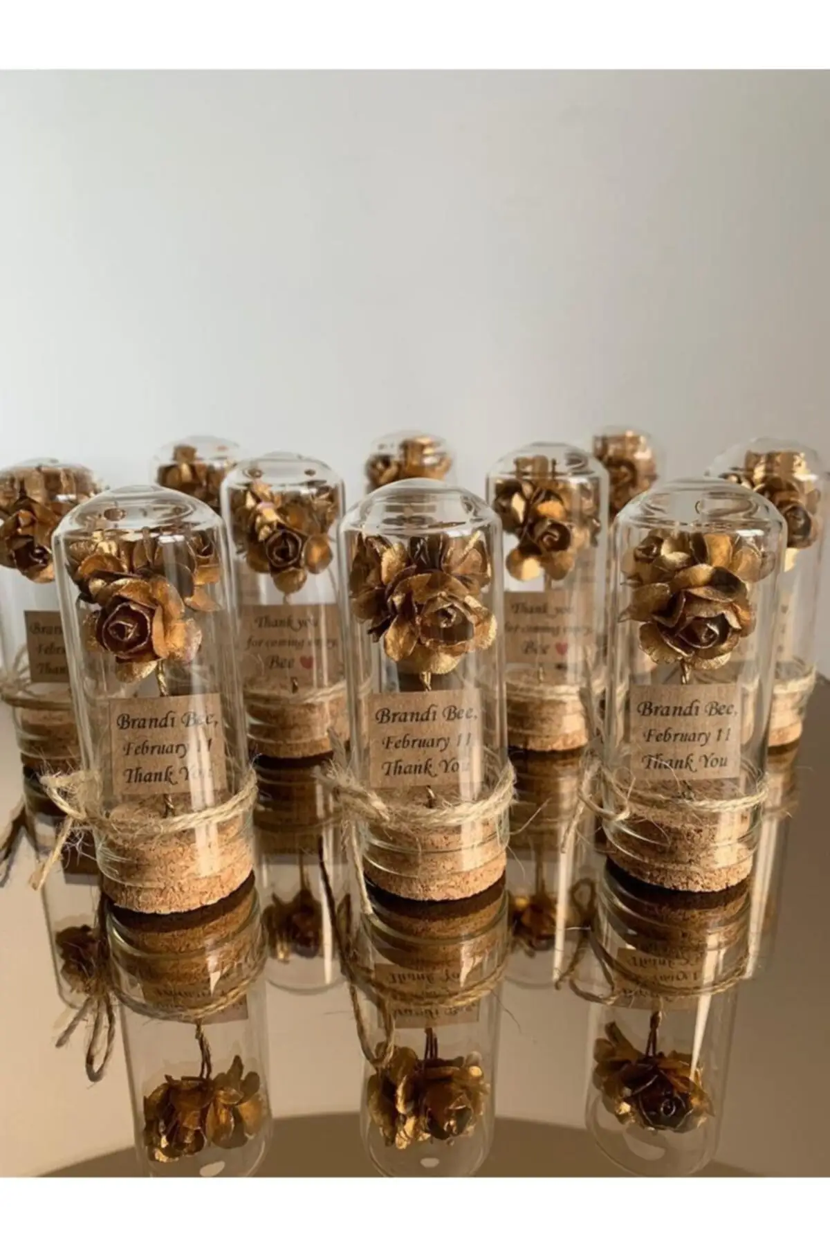 50 PCS PROMISE ENGAGEMENT WEDDING NİKAH GIFT GLASS BOTTLE With You in the Organization Of Each Event And Special Occasions