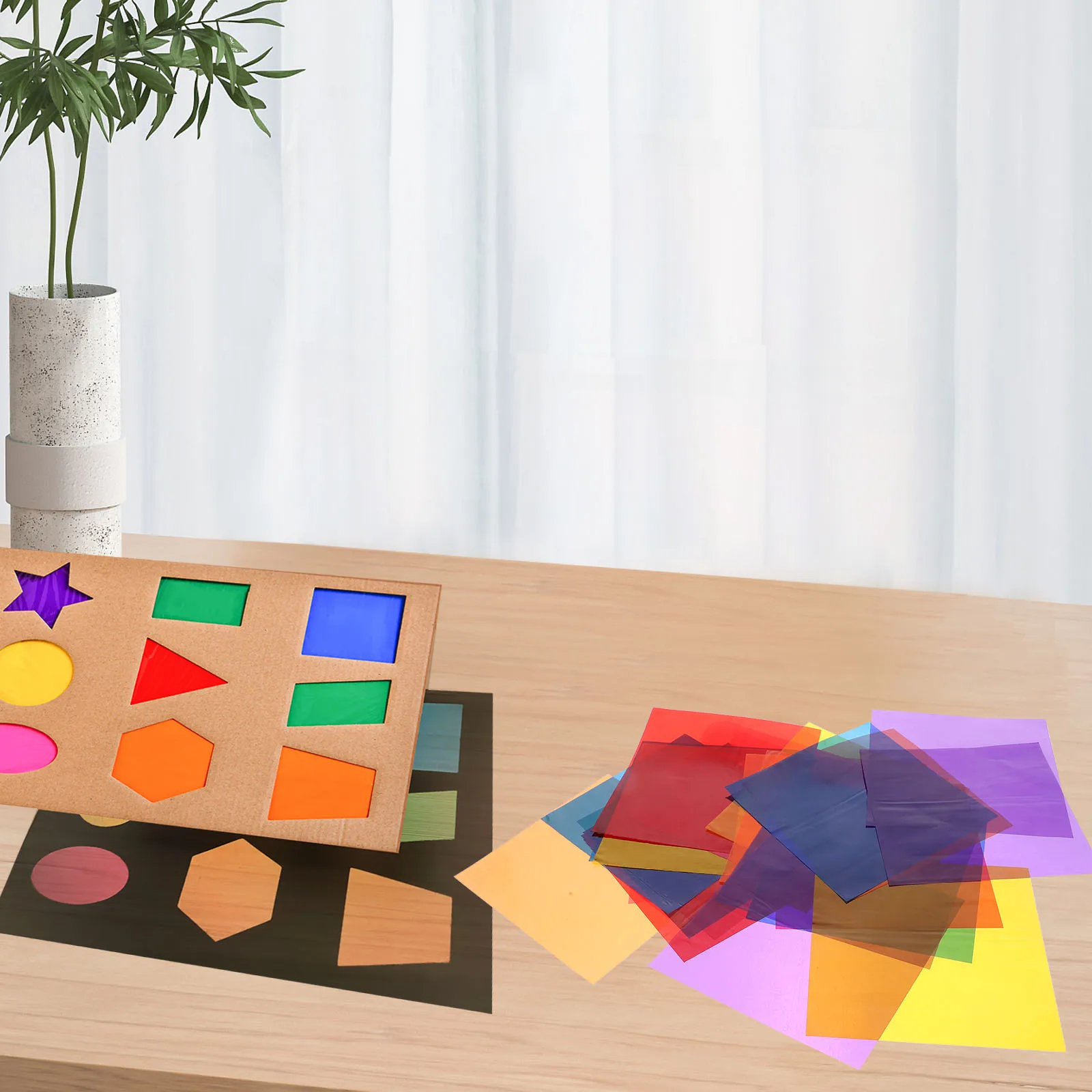 

84 Sheets Colored Transparent Cellophane Game Candy Wrapping Paper Candies Box Material Wraps Crafts Child Handmade Crafting