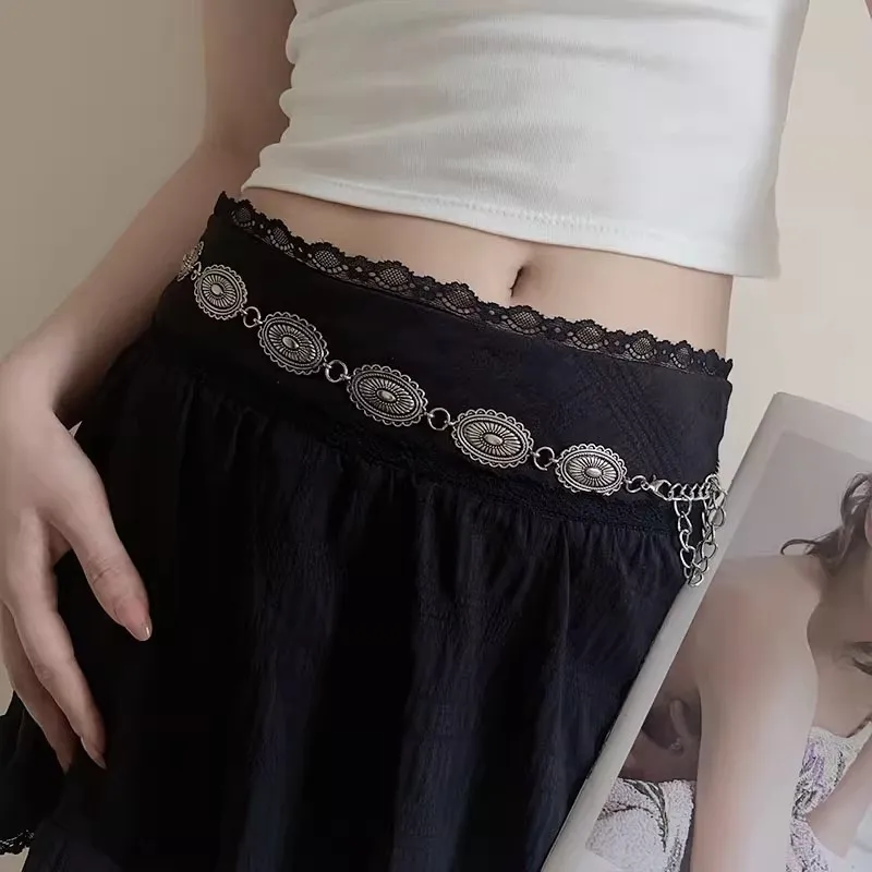 Sommerliche Metall-Taillenkette, Retro-Schmetterlings-Dünngürtel-Accessoires, Hunderte passende Kleider, Gürtelketten, hochwertig – Detail 19