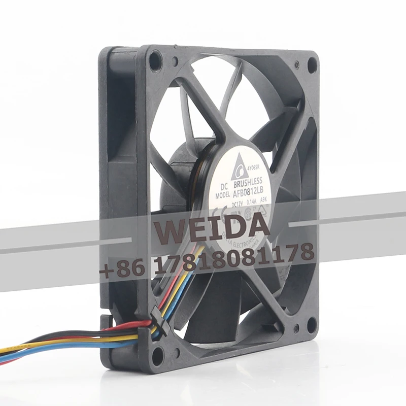 Delta 12V 0.14A AC EC induction cooker ball ultra-quiet chassis three-wire 8015 80X80X15MM AFB0812LB coolingfan